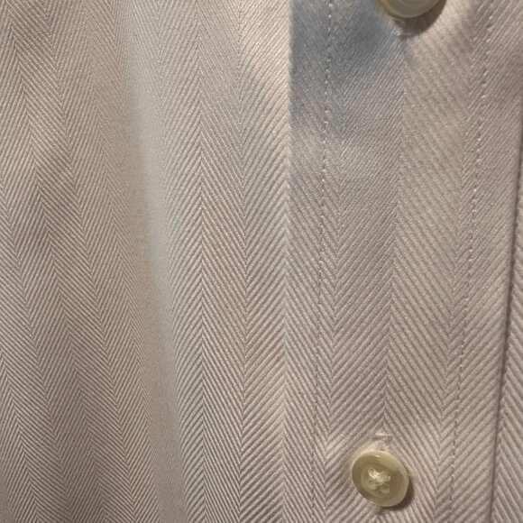 Jos. A. Bank Tailored Fit White Wedding Shirt | Herringbone | Size 15-33 | NWT - Picture 5 of 6